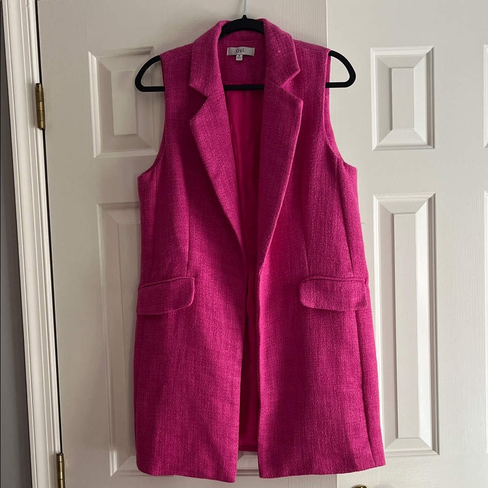 Ovi Fuchsia Sleeveless Vest Size Small Women’s NWOT